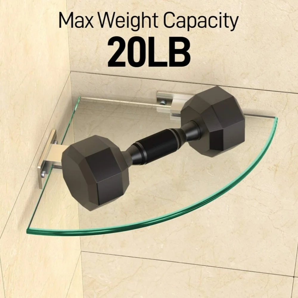 GeekDigg 2-pack glass shower shelves - Picture 12 of 14